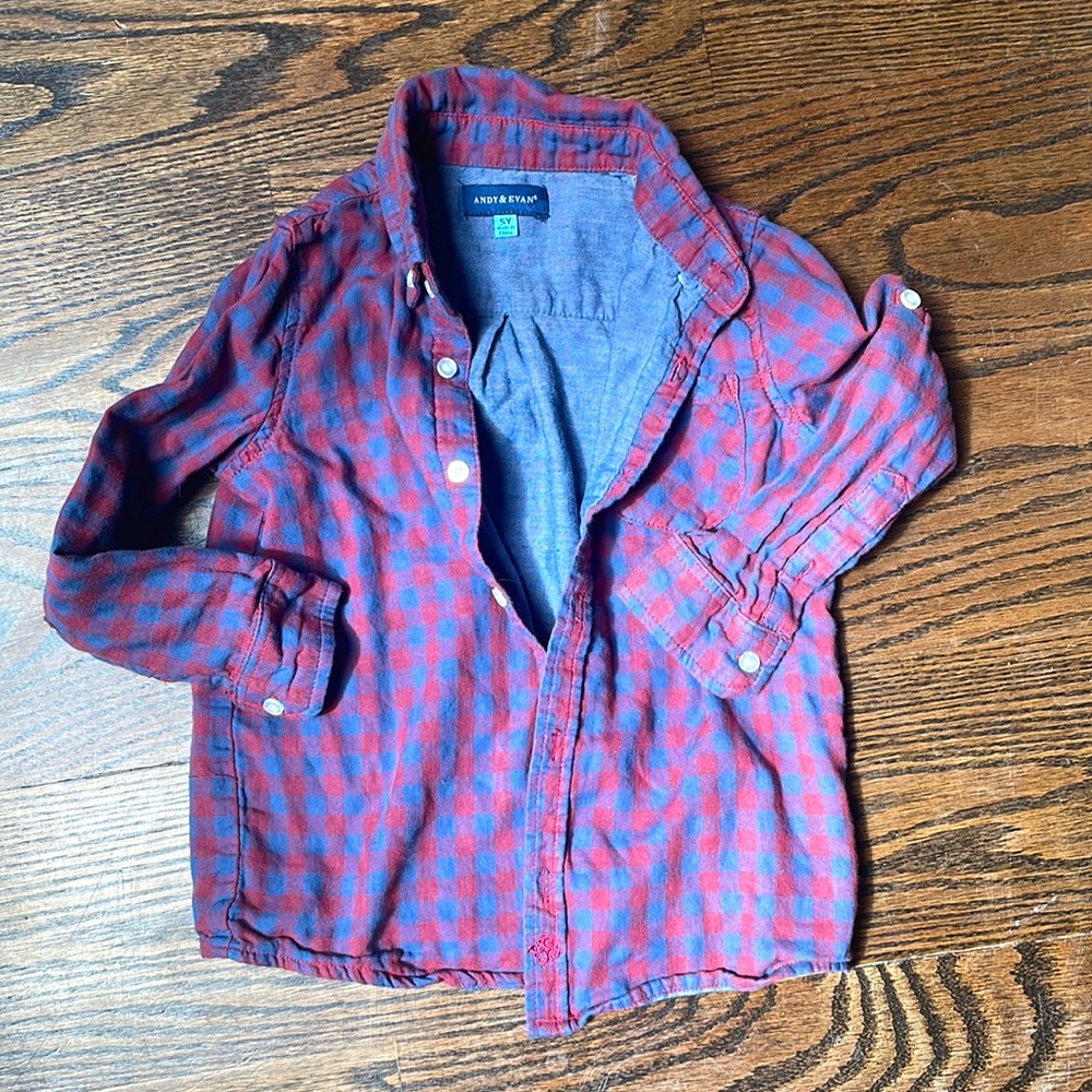 ANDY & EVAN Boys plaid shirt